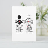 Save The Date Mariage de motards à moto (Debout devant)