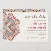 Save The Date Mariage de Motif de mandala géométrique classique (Devant / Derrière)