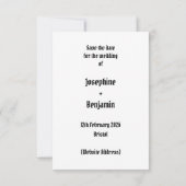 Save The Date Mariage de moto Biker  (Dos)