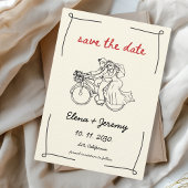 Save The Date Mariage de moto Whimsical unique