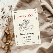 Save The Date Mariage de moto Whimsical unique