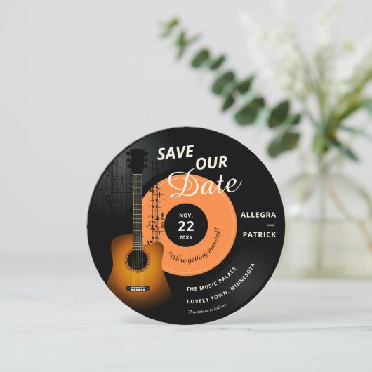 Save The Date Mariage de musique Enregistrer la date Vinyl Vinta (Debout devant)