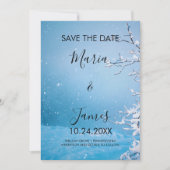 Save The Date Mariage De Neige D'Hiver Appartement Enregistrer L (Devant)