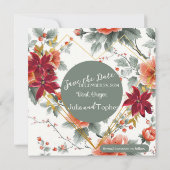 Save The Date Mariage de Noël Chic avec Photo Romantique (Dos)