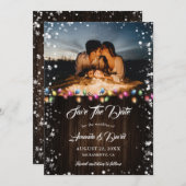 Save The Date Mariage de Noël d'hiver Photo (Devant / Derrière)
