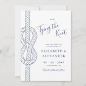 Save The Date Mariage de noeud de jonction marine moderne (Devant)