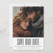 Save The Date Mariage de noms modifiables photo Ultra simple mod (Devant)