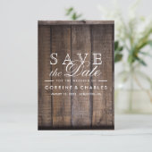 Save The Date Mariage de palette en bois rustique - Enregistrer  (Debout devant)