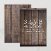 Save The Date Mariage de palette en bois rustique - Enregistrer  (Devant / Derrière)