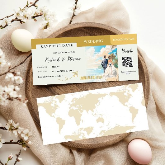 Save The Date Mariage de pass Gold Beach Boarding