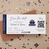 Save The Date Mariage de passe de bateau de croisière nautique
