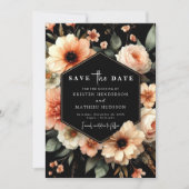 Save The Date Mariage de pêche moderne modifiable (Devant)