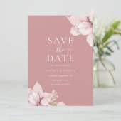 Save The Date Mariage de pétales de fleurs rousses (Debout devant)