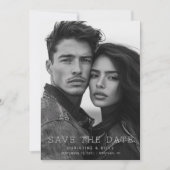 Save The Date Mariage de photo unique moderne Enregistrer la dat (Devant)
