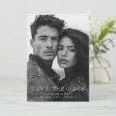 Save The Date Mariage de photo unique moderne Enregistrer la dat (Debout devant)