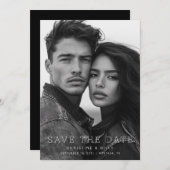Save The Date Mariage de photo unique moderne Enregistrer la dat (Devant / Derrière)