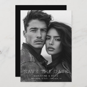 Save The Date Mariage de photo unique moderne Enregistrer la dat