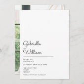 Save The Date Mariage de photos de script minimal Modifier la da (Devant / Derrière)