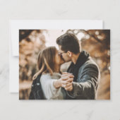 Save The Date Mariage de photos florales violet et bleu (Dos)