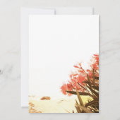 Save The Date Mariage de plage aux fleurs d'oléandre orange (Dos)