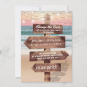 Save The Date Mariage de plage Change The Date (Devant)