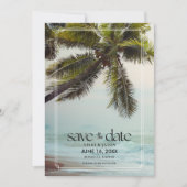 Save The Date Mariage de plage de destination hawaïenne tropical (Devant)