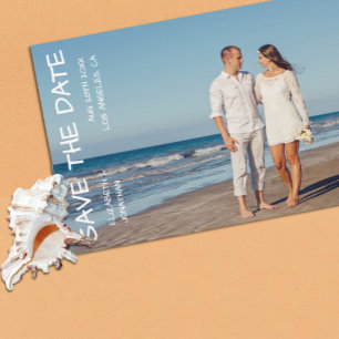 Save The Date Mariage de plage de destination Photo Enregistrez