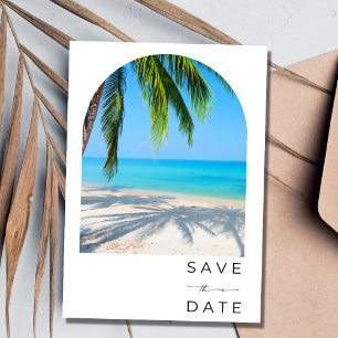 Save The Date Mariage de plage de palmiers tropicaux