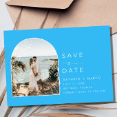 Save The Date Mariage de plage de palmiers tropicaux