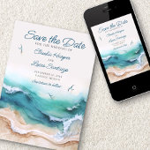 Save The Date Mariage de plage d'été