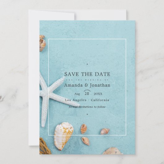 Save The Date Mariage de plage d'été à ne pas manquer (Devant)