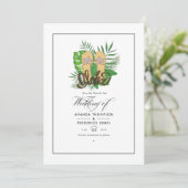 Save The Date Mariage de plage d'été Aloha à date réservée (Debout devant)