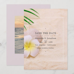 Save The Date Mariage de plage d'été Enregistrez la date