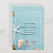 Save The Date Mariage de plage d'été Enregistrez la date (Devant / Derrière)