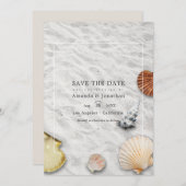 Save The Date Mariage de plage d'été, Sauvegarder la date (Devant / Derrière)
