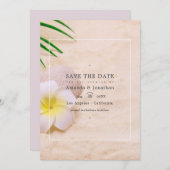 Save The Date Mariage de plage d'été, Sauvegarder la date (Devant / Derrière)