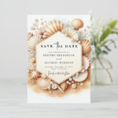 Save The Date Mariage de plage minimal tropical (Debout devant)