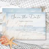 Save The Date Mariage de plage moderne en bord de mer