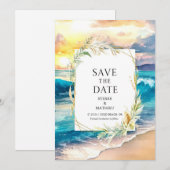 Save The Date Mariage de plage numérique (Devant / Derrière)