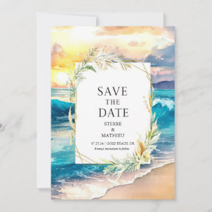 Save The Date Mariage de plage numérique