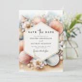 Save The Date Mariage de plage numérique simple (Debout devant)