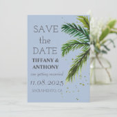 Save The Date Mariage de plage océanique d'été moderne (Debout devant)