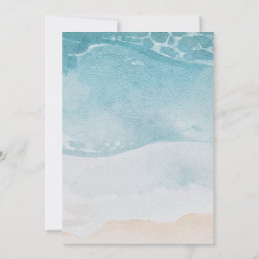 Save The Date Mariage de plage océanique moderne en été Save The (Dos)