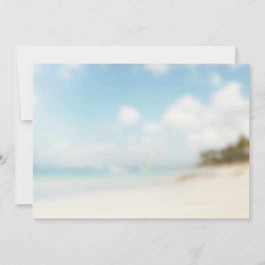 Save The Date Mariage de plage simple (Dos)