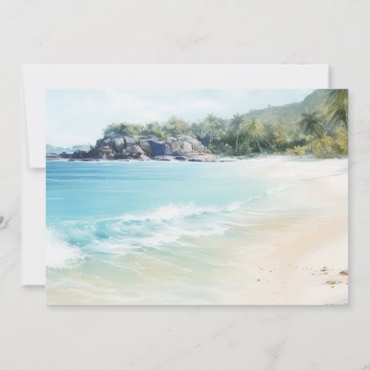 Save The Date Mariage de plage simple (Dos)