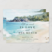 Save The Date Mariage de plage simple (Devant / Derrière)