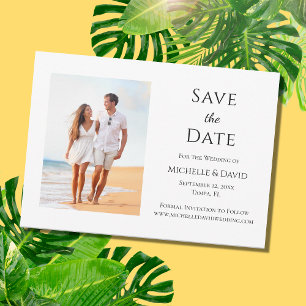 Save The Date Mariage de plage Tropical élégant