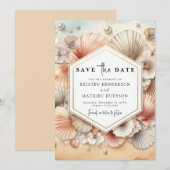 Save The Date Mariage de plage tropical unique (Devant / Derrière)
