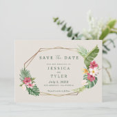 Save The Date Mariage de plage tropicale (Debout devant)