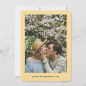 Save The Date Mariage de plage tropicale avec monogramme et palm (Dos)